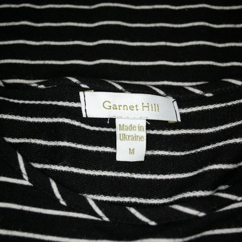 Garnet Hill Striped French Terry A-line Tunic - Picture 4 of 5